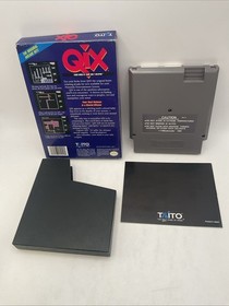 Qix Nintendo NES With Box, Cartridge, Manual CIB TESTED RARE VINTAGE CLASSIC