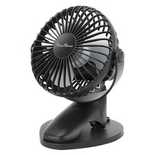 Portable Clip Fan Battery Operated,3 Speeds USB 4.9"  6.3"  4.2", Black