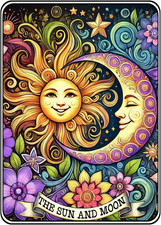 Sun and Moon Diamond Art Painting Kits for Adults, Tarot 5D Diamond Painting Dot