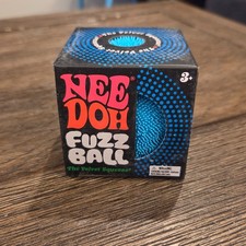 Nee Doh Needoh Fuzz Ball Velvet Squeeze Stress Fidget Sensory Toy TikTok BLUE