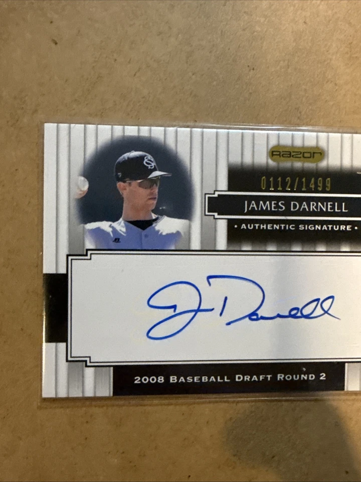 James Darnell: 2008 Razor Signature Series Autograph #168 #112/1499 SD Padres - Image 3 of 4