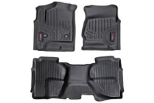 Rough Country Floor Mats for 14-18 Chevy/GMC 1500/2500HD | Double Cab - M-21412