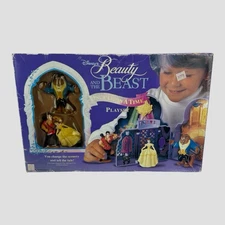 VTG Disney Beauty & Beast ONCE UPON A TIME Toy PLAYSET MATTEL #5110 Sealed New