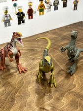 Jurassic World dinosaur action figure lot velociraptors Delta Monolophosaurus