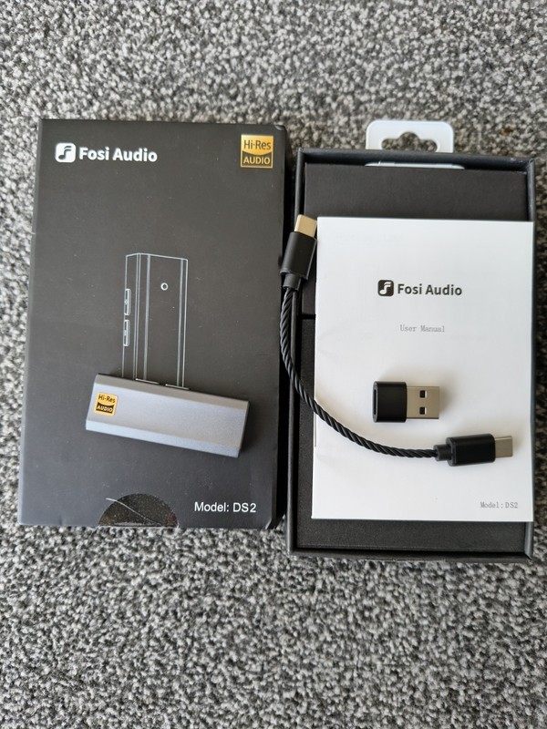 Fosi Audio DS2 USB C Headphone Amplifier with DAC Dongle (3.5mm + 4.4mm)