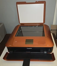 Canon Pixma MG7520 All-In-One Inkjet Printer Copy Scan Print Rare Orange - WORKS