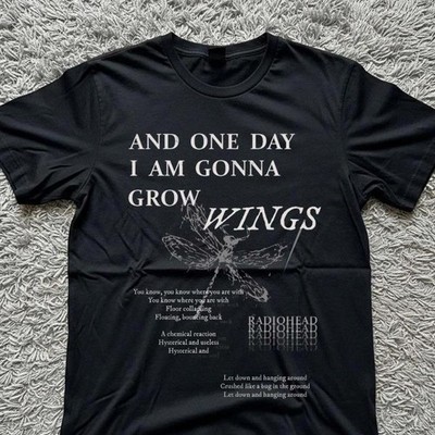 Radiohead t-shirt with And one day I am gonna grow wings VK08733