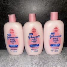 3 Lot Johnson's Baby Lotion Pink Bottle 15 oz
