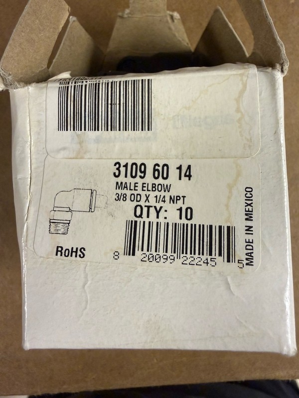 Pack of 10 Legris 3109 60 14 Fittings