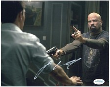 John Travolta Signed Autographed 8x10 From Paris with Love Gun Photo ACOA