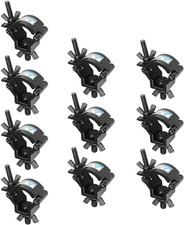 10 Pack Black Truss Clamps, 1-1/4" OD Aluminum Alloy DJ Stage Light Clamp Hook F