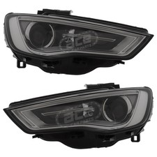 Audi A3 Convertible 2014-2016 Headlights Headlamps XENON & LED DRL Bar 1 Pair