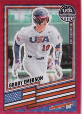 2026 Stars & Stripes USA Grady Emerson Ruby Red Wave #155 PWE