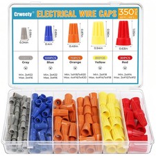 350 Pcs Electrical Wire Connectors Kit, Connector Nuts Assorted, 350 PCS