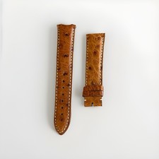 Jacques Lemans 20mm Genuine Ostrich Leather Watch Strap - Brown