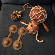 Vintage Morroco Krakebs Maracas Kürbis Shekeres Glocken