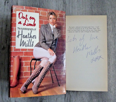 Heather Mills Signed Book Out On A Limb hardback Paul McCartney Related 1995