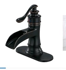 BWE 6556-ORB Bathroom Sink Faucet Oil Rubbed Bronze Waterfall; Single Handle