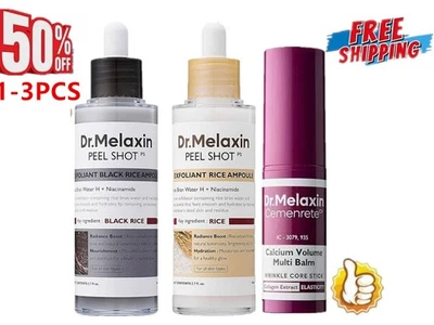 1-3X Dr.Melaxin,PEEL SHOT GLOW EXFOLIANT RICE AMPOULE+CALCIUM VOLUME MULTI BALM、