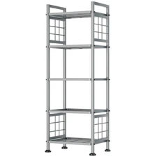 5-Wire Standing Storage Shelf Metal Shelving Unit Pantry Rack for Laundry