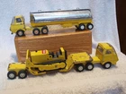 2 Vintage 1970s Mini Tonkas #55010 Tanker & Construction Trailer w/ Dozer