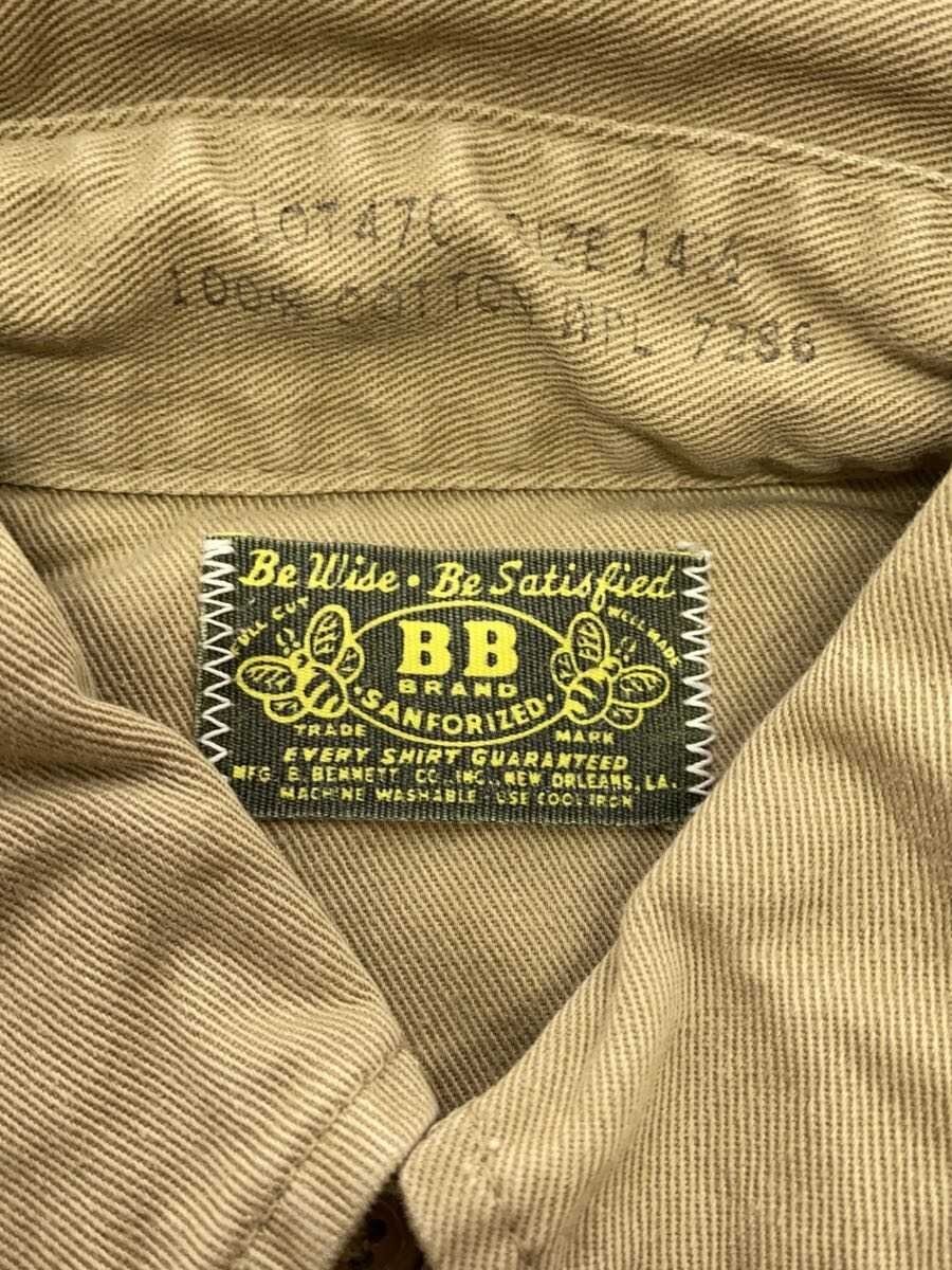 Other brands: BB BRAND 70s USA-made cotton work shirt, minty long-sleeved shirt, image 3
