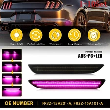 Fit 2015-2023 Ford Mustang Rear Bumper Scan Purple LED Side Marker Light 1-10Set