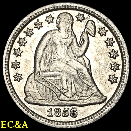 1856/1856-O SEATED LIBERTY DIME FS-2301 / F-105, Very Choice AU (SLD006)