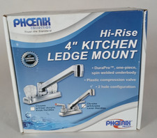 Phoenix Collection Hi-Rise 4" Kitchen Ledge Mount Mobile Home RV Faucet