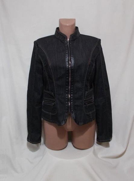 Women Marc Cain Jacket Black Cotton 38 / M / 46 #MQTN