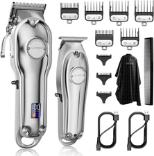 ® PRO Professional Hair Clippers for Men- Hair Cutting Kit & Zero Gap T-Blade Tr