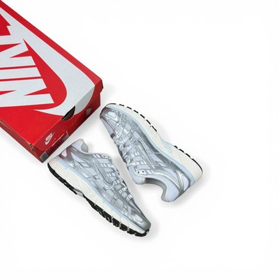 Nike P-6000 White Blue Tint Sail Metallic Silver (Damen) EU 37,5