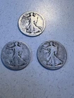 1919, 1921, 1937   Walking Liberty Half Dollar Silver (3) Coin Set