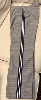 PAUL SMITH WOMENS TROUSERS GREY WITH ORANGE IMPRINT   SIZE: 44 -  Equivalent 14