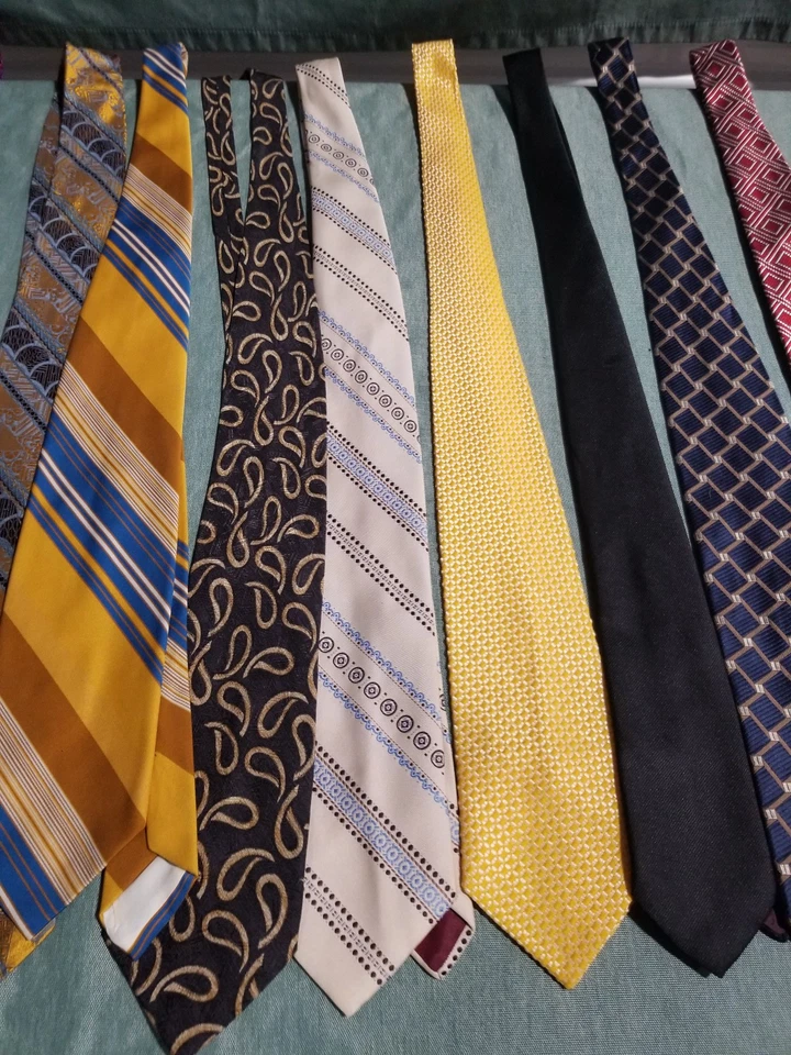 Lote De Colección De 21 Corbatas Para Hombre Jos Ketch Garcia Bugle Boy Patrón A Rayado Audaz Foto 3 de 4