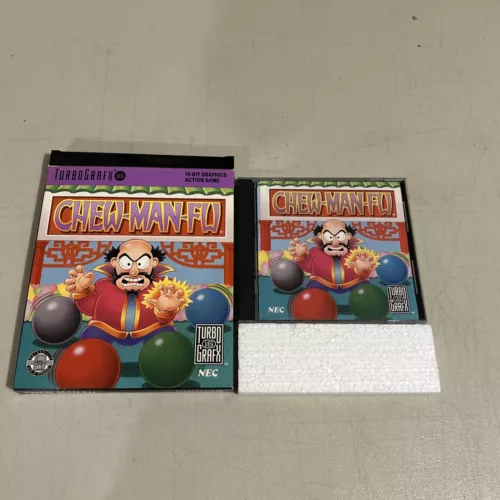 Chew Man Fu Turbo Grafx 16 TG16 Game Complete