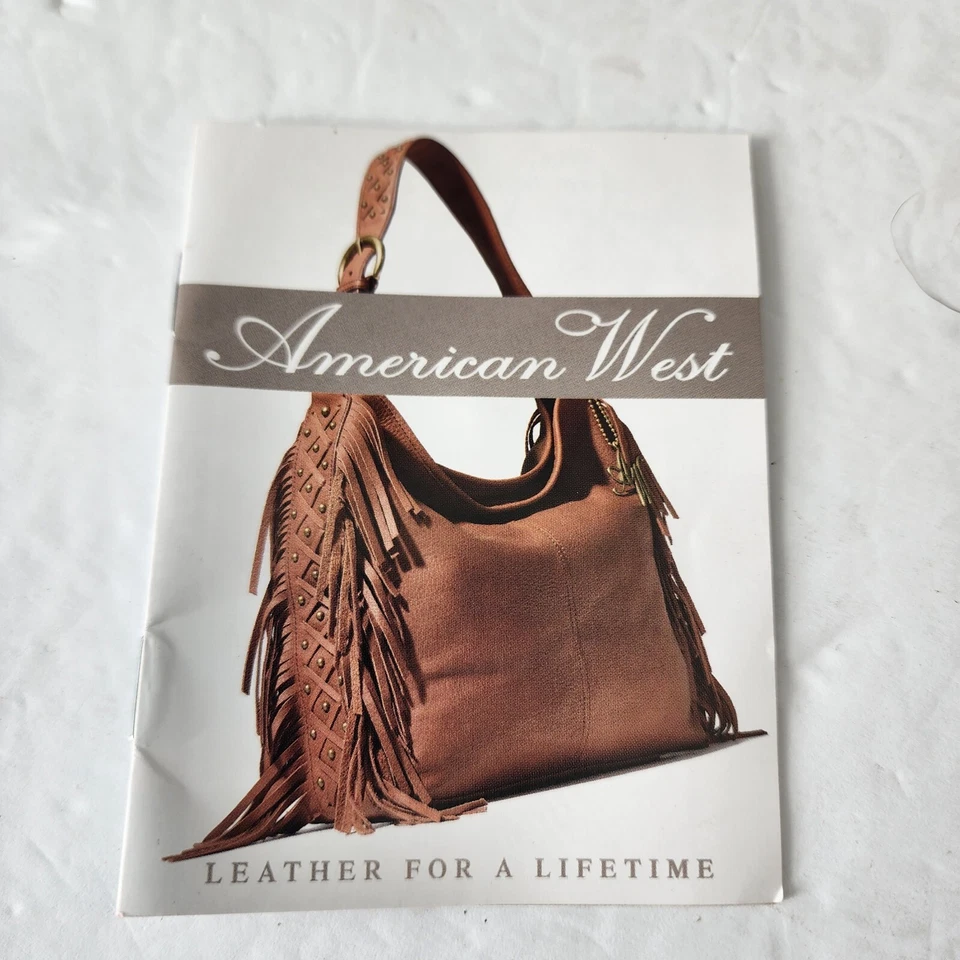 Bolso de Hombro AMERICAN WEST Piel de Vaca Tachuelas de Pelo Acento Múltiples Bolsillos De Colección Nuevo con Etiquetas Foto 4 de 4