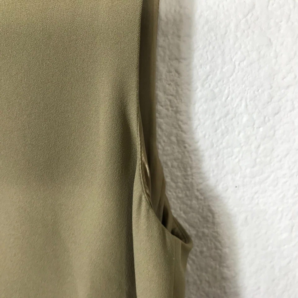 Vestido Moschino barato y elegante para mujer talla 14 marrón tostado sin mangas mezcla de rayón Foto 4 de 4