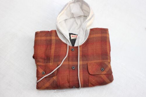 Wrangler Authentics Men's Hooded Long Sleeve Quilted Lined Flannel Shirt - Picture 5 of 9