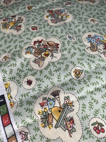 At Home With Mary Engelbreit Garden 1994 Cranston Fabrics Remnant 44” x 32” - Picture 6 of 16
