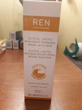 REN Glycol Lactic Radiance Renewal Mask with AHA 1.7 fl oz New in Box