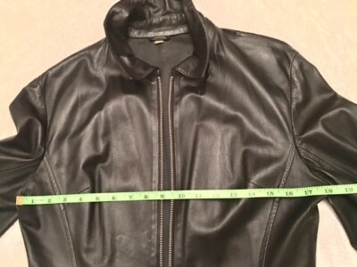Italian Lamb Leather Jacket/Coat (Black) Womens in S/M Zipper