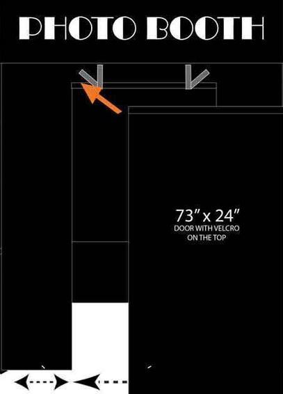 Impact Canopy 5x5 Photo Booth Door Roll Up Sidewall Doorway Only for Photo Booth