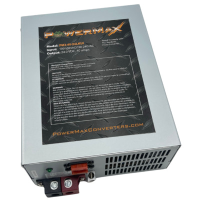 PowerMax | 40AMP 24V | 110V & 220V Input | 3 Stage Auto Smart Converter/Charger