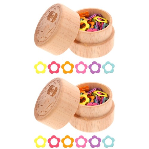 2 Sets Knitting Markers Rings Yarn Buckle Stitch Supplies Arts & Crafts