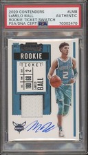 2020 Panini Contenders #LMB LaMelo Ball Rookie Ticket Swatch RPA Auto PSA/DNA RC