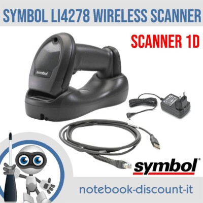 Symbol LI4278-SR20007WR Barcode Scanner Wireless + Craddle + USB + NETZTEIL