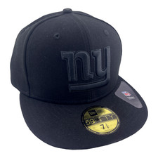 New Era New York Giants All Blacked Out Logo Black/Grey UV 59FIFTY Fitted Hat