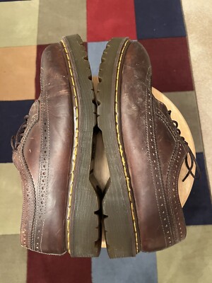 靴 Dr.Martens wing tip brown vintage DR Martens Dark Brown Mens UK11 US12 England Leather Brogue