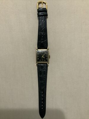 VTG RARE Waltham Gladys Knoll 750-B 19J 10K GF Tank Watch For